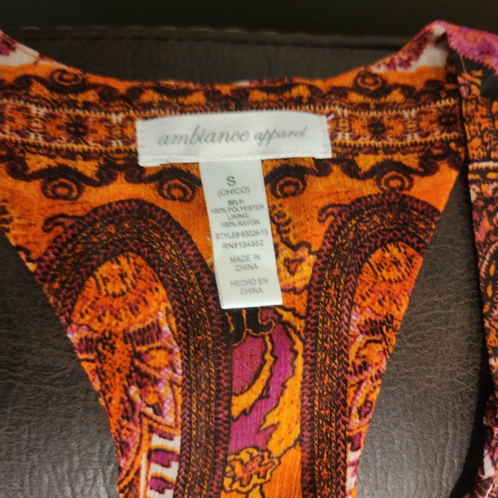 Ambiance Orange and Purple Tank Top